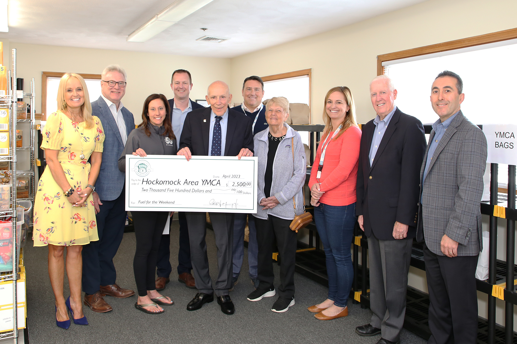 BCSB awards the Hockomock Area YMCA with a grant totaling $2,500